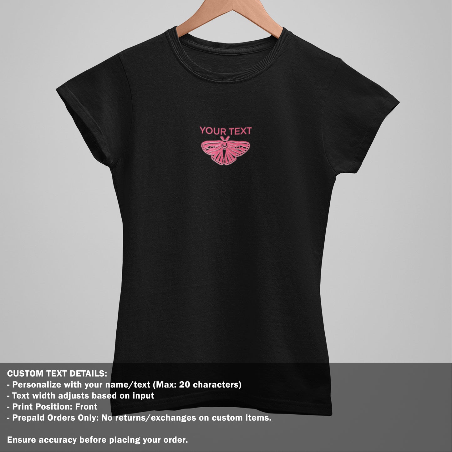 Nirvana - Back Print Black T Shirt - Women