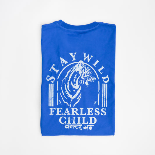Stay Wild - Royal Blue Oversized T Shirt