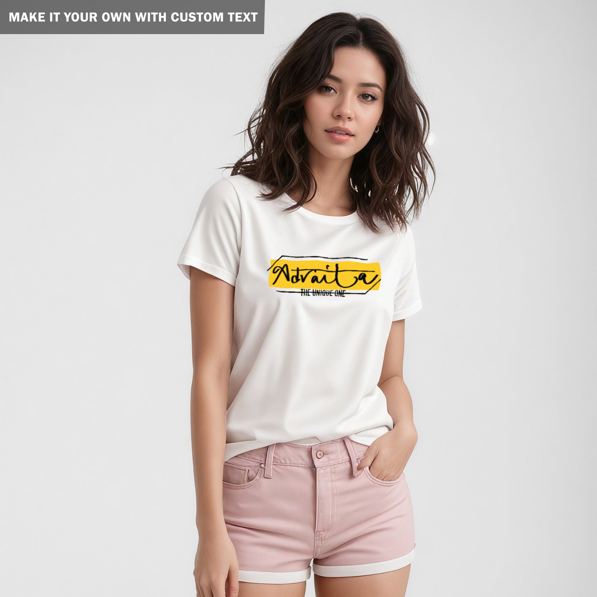 Advaita - The Unique One - White Printed Tshirt - Women