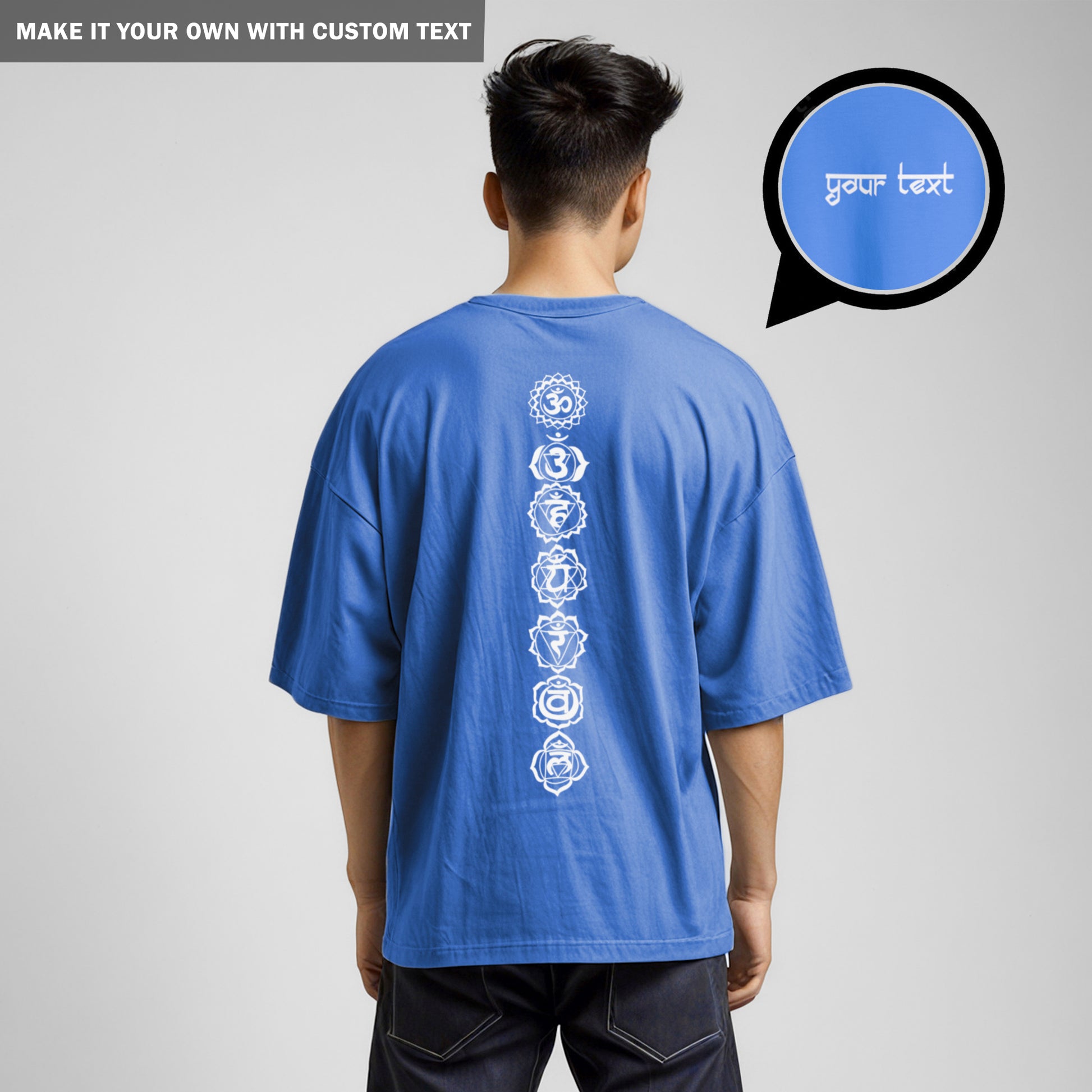 Chakra TShirt - Men Oversized 100% Cotton