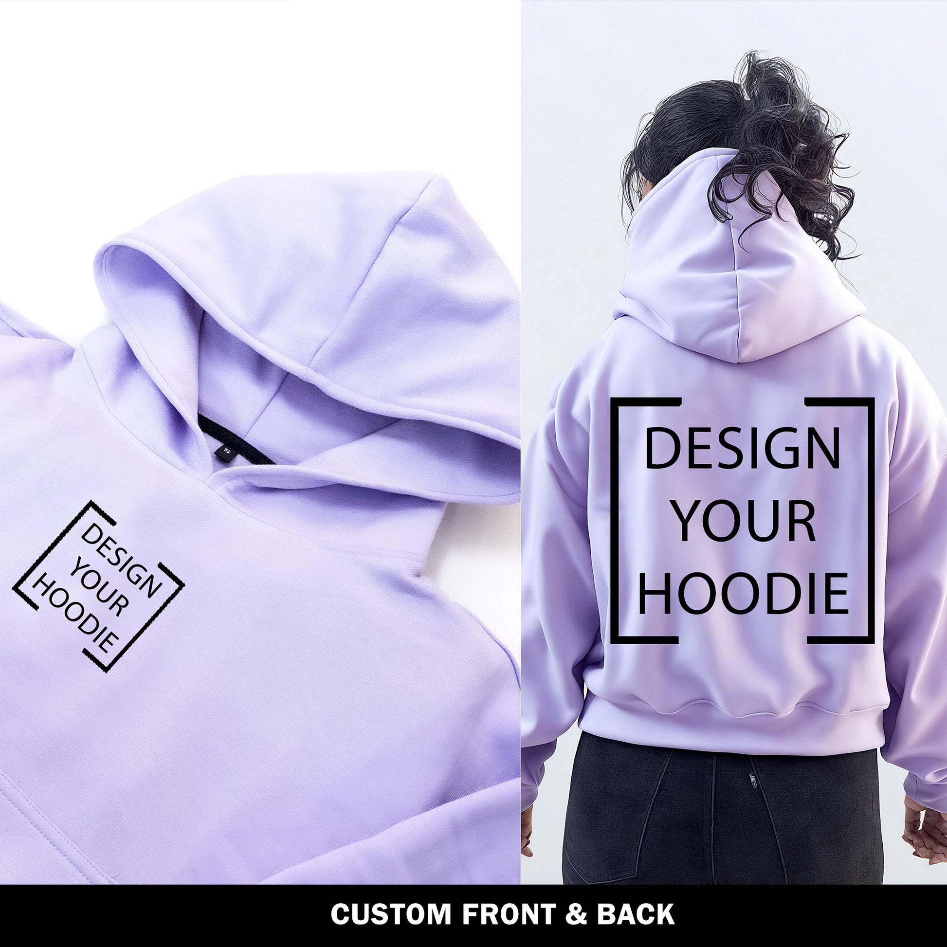 Custom Print - Women Hoodie - Lavender