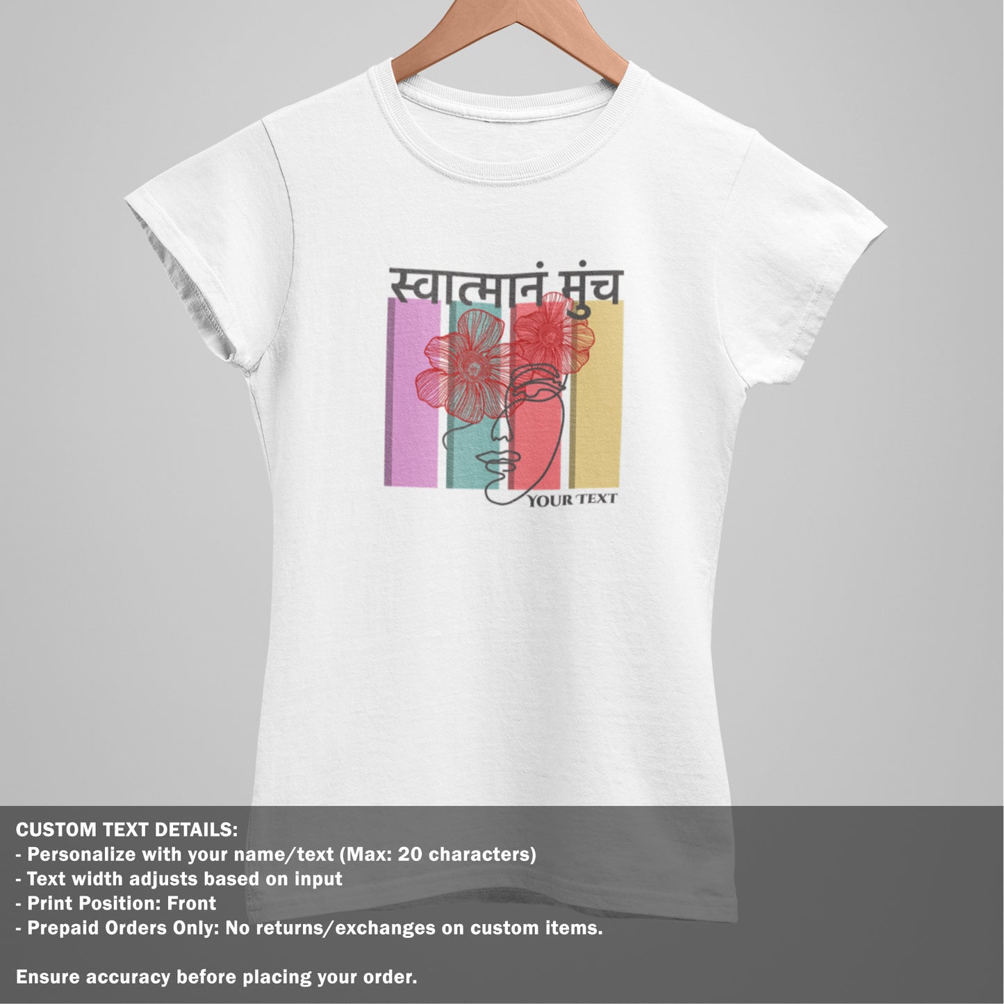 Liberate Yourself - White Printed T Shirt - Women