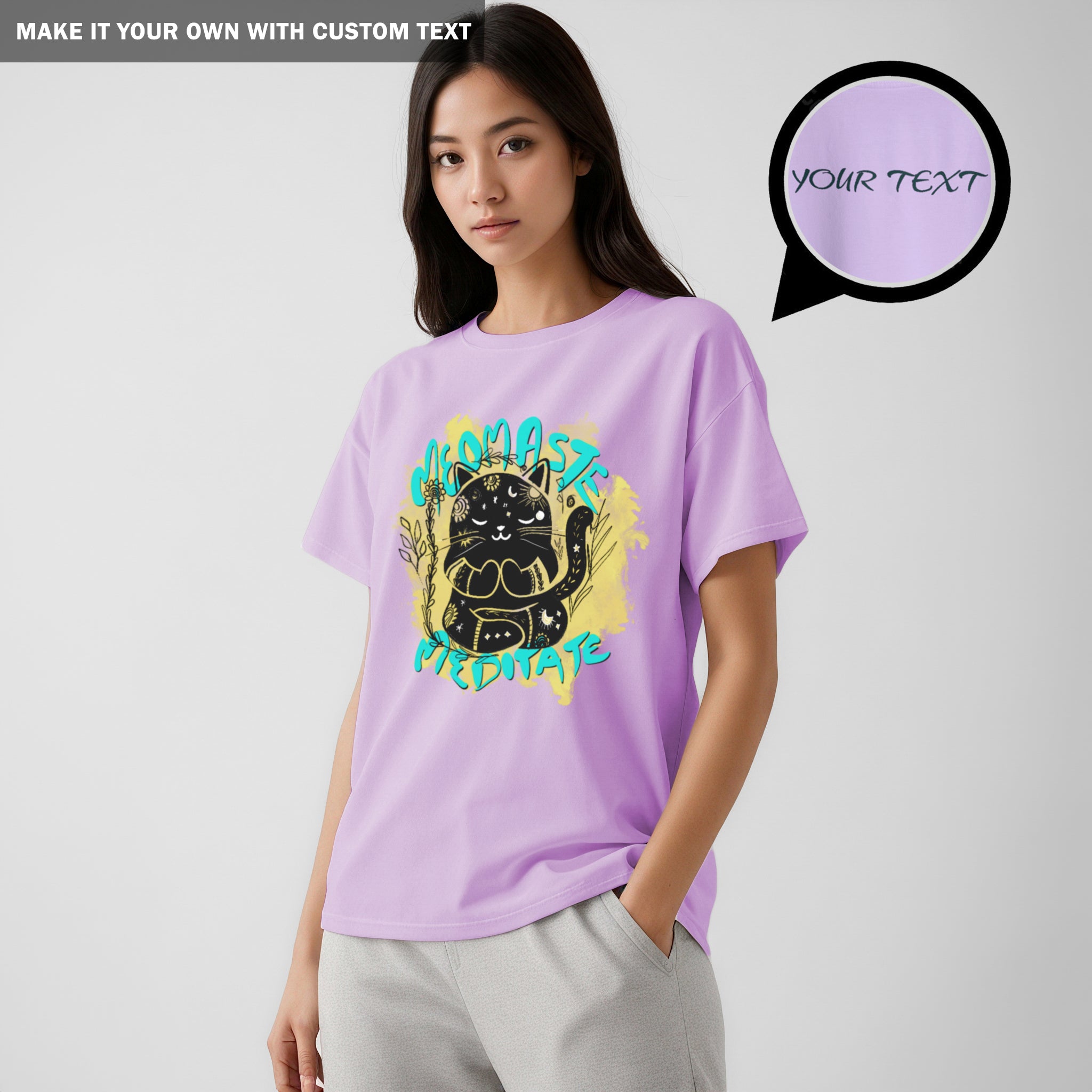 Meomaste - Lavender Oversized TShirt - Women