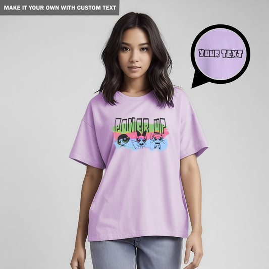 Power Up - Lavender Oversized TShirt - Women