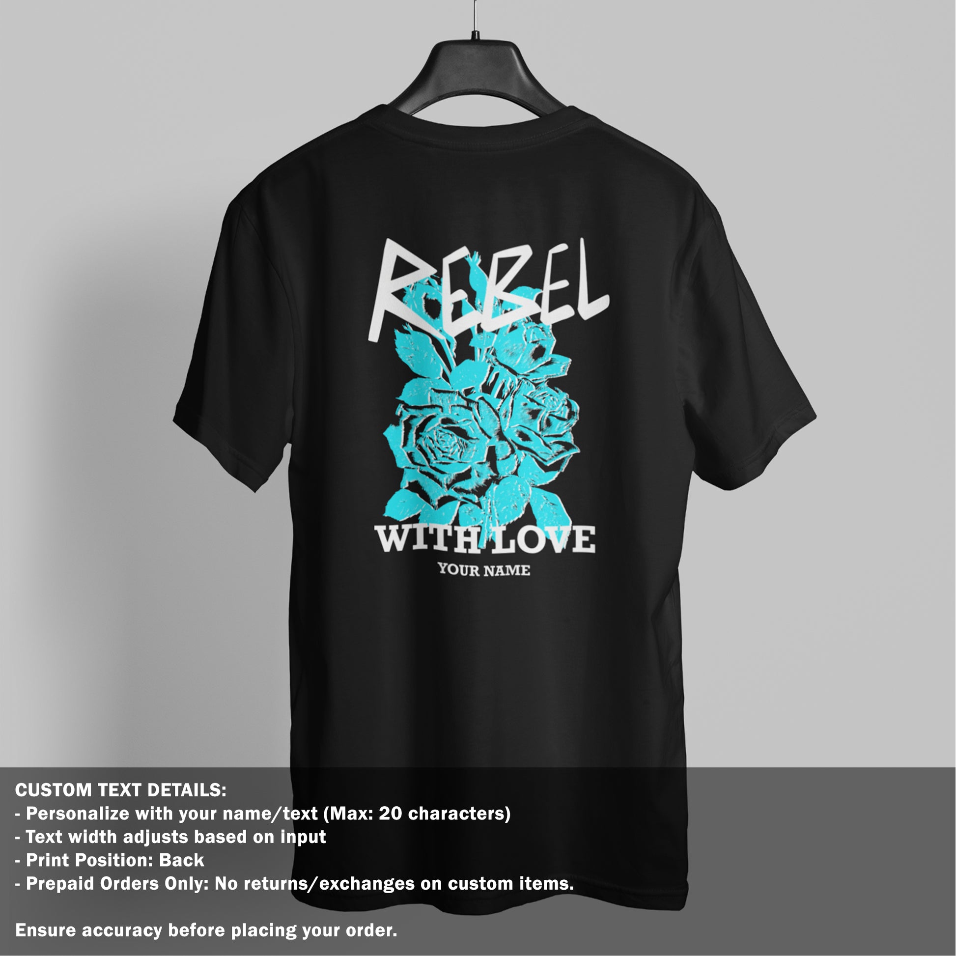 Rebel with Love - Oversized Graphic T Shirt - Women