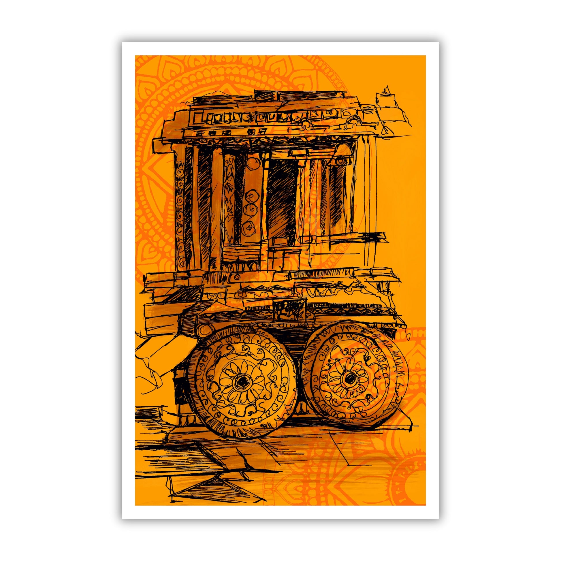 Sacred Rath - Temple Chariot Art Print