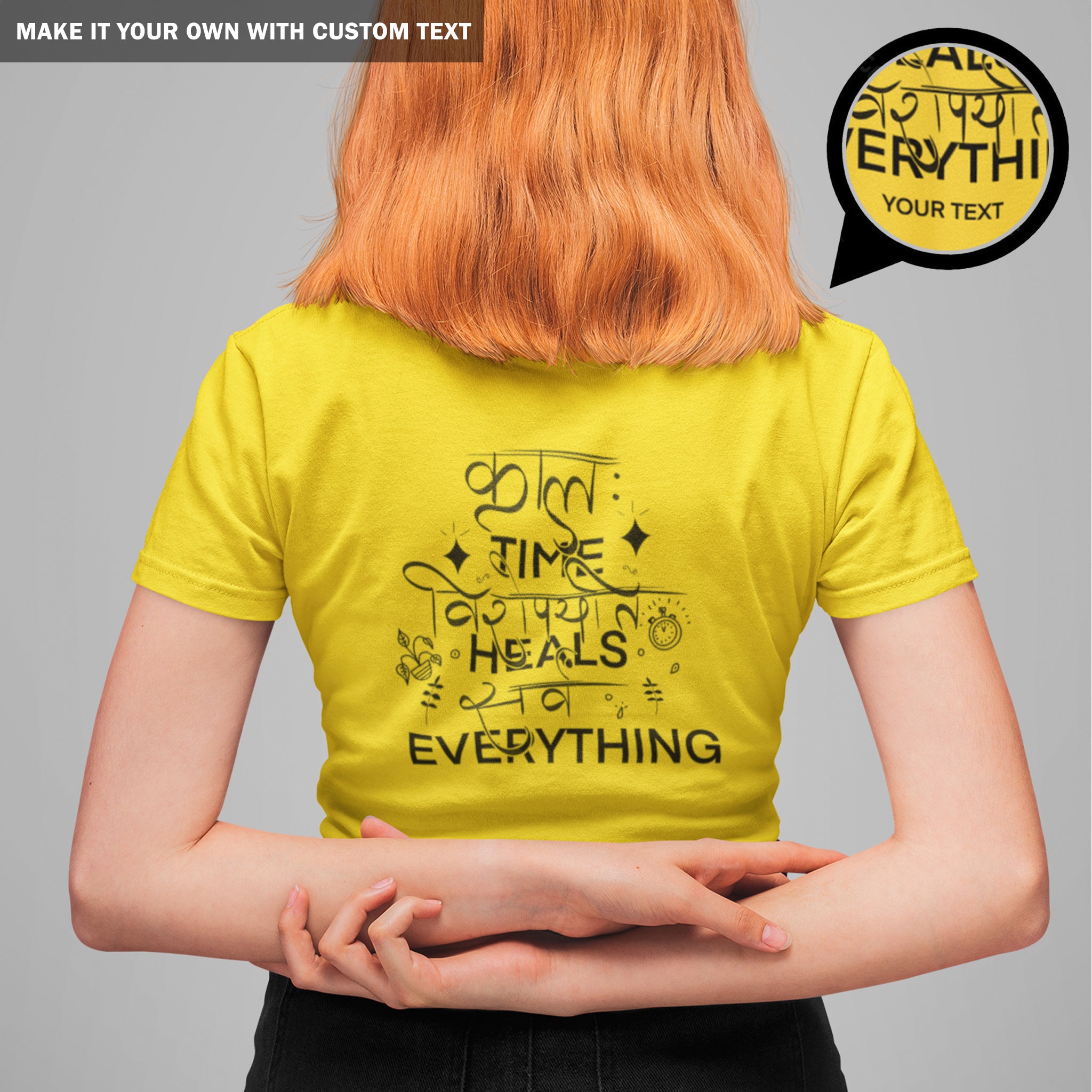 Time Heals Everything - Back Printed TShirt - Women
