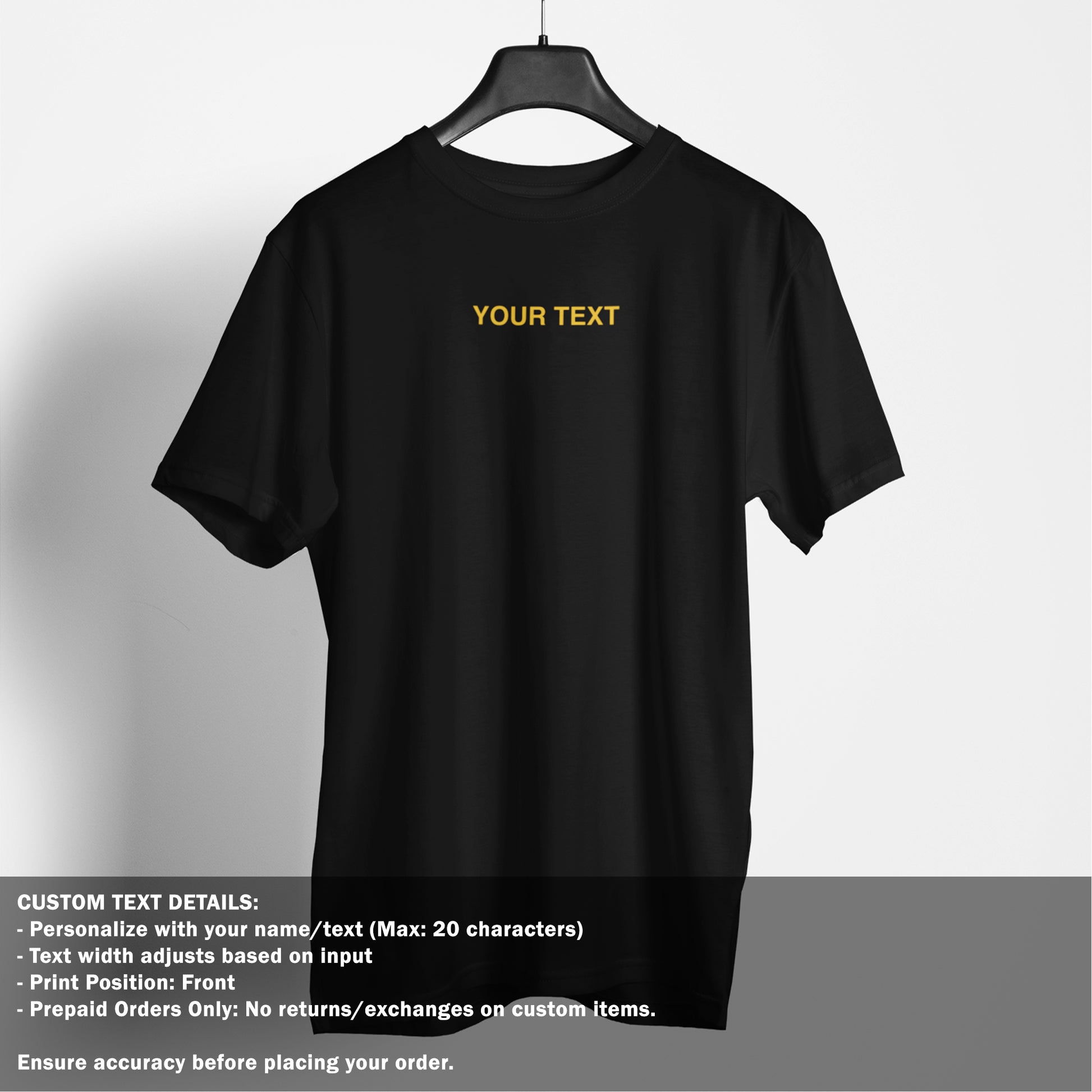 You Can - Mens Black Oversized T Shirt